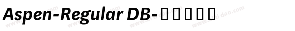 Aspen-Regular DB字体转换